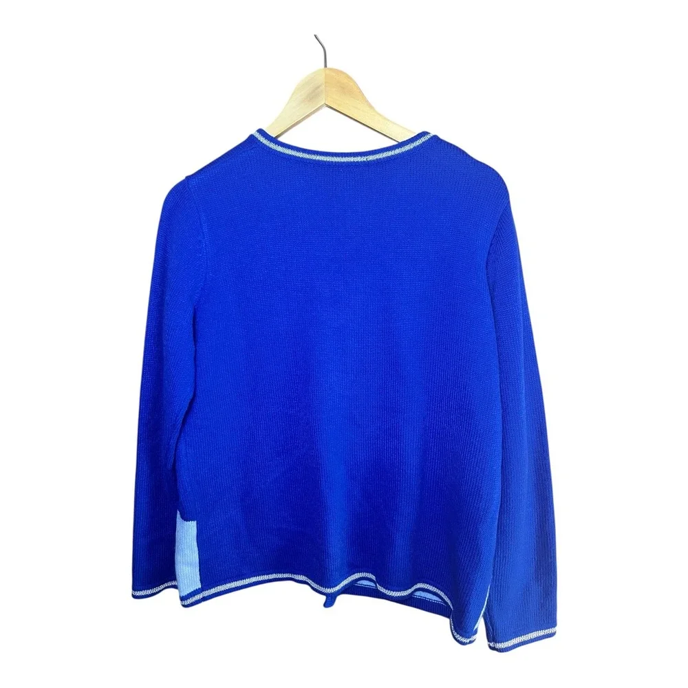 Novelty Christmas Cardigan L Polar Bear Skiing Sledding Ugly‎ Festive Holiday